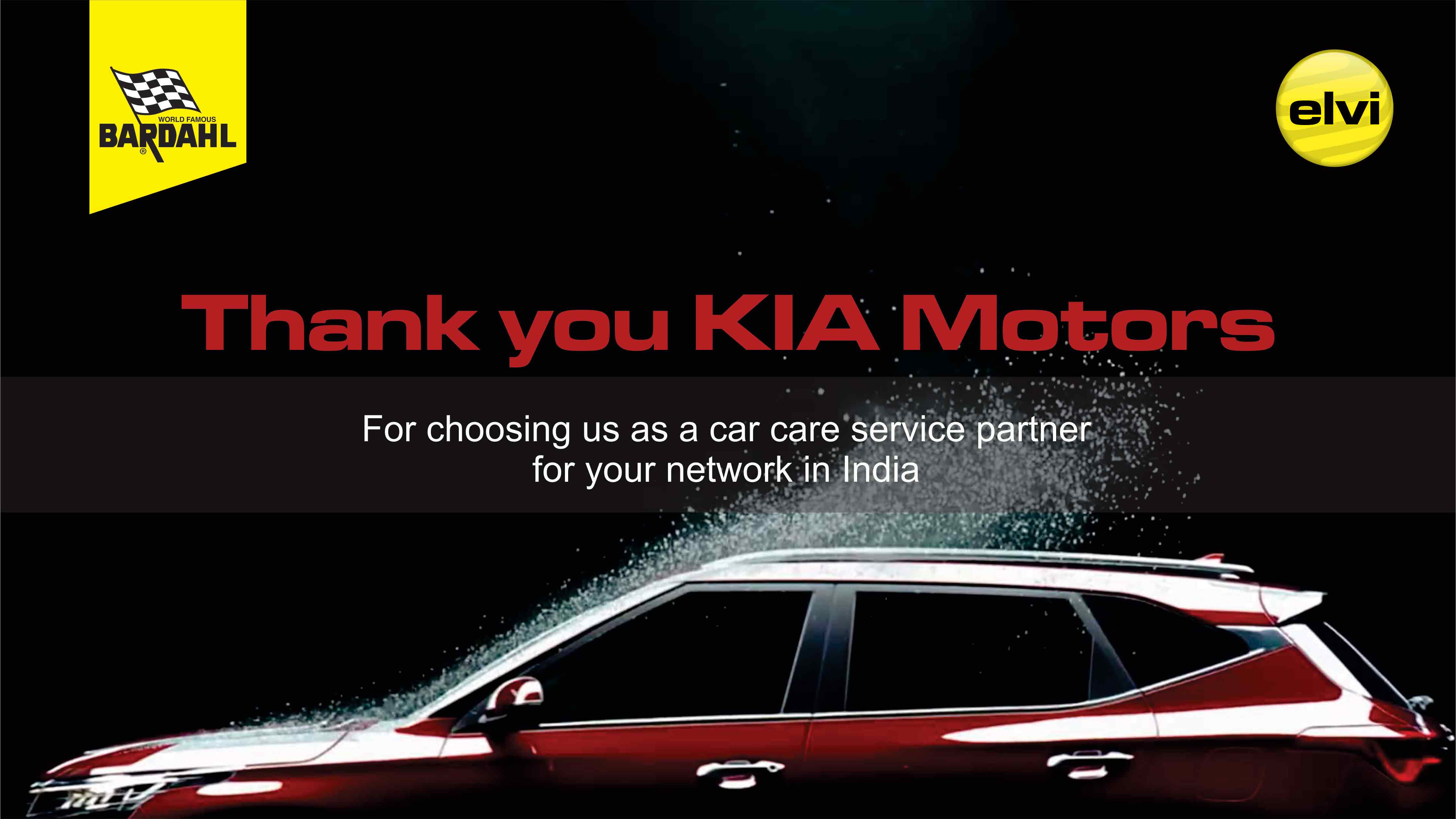 KIA Motors approved ELVI Bardahl as Car Care Service provider